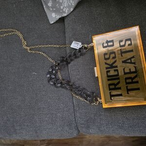 Orange and Black 'Tricks & Treats' Clutch